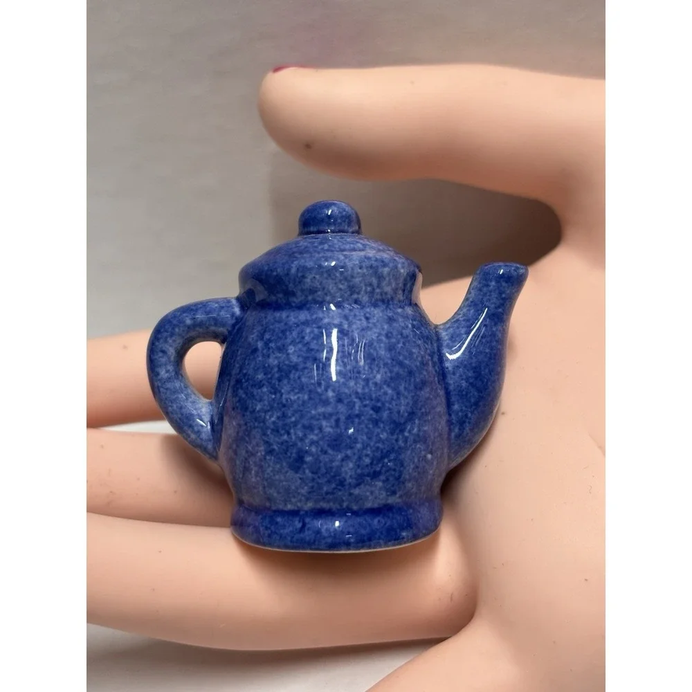 Enesco Tea Pot and jar with handle Cs‎ mini set of 2